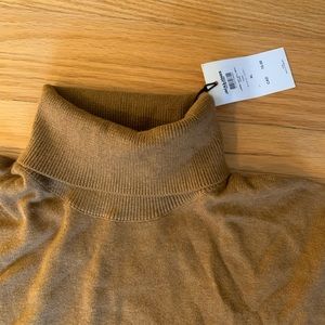 Mens caramel turtleneck sweater